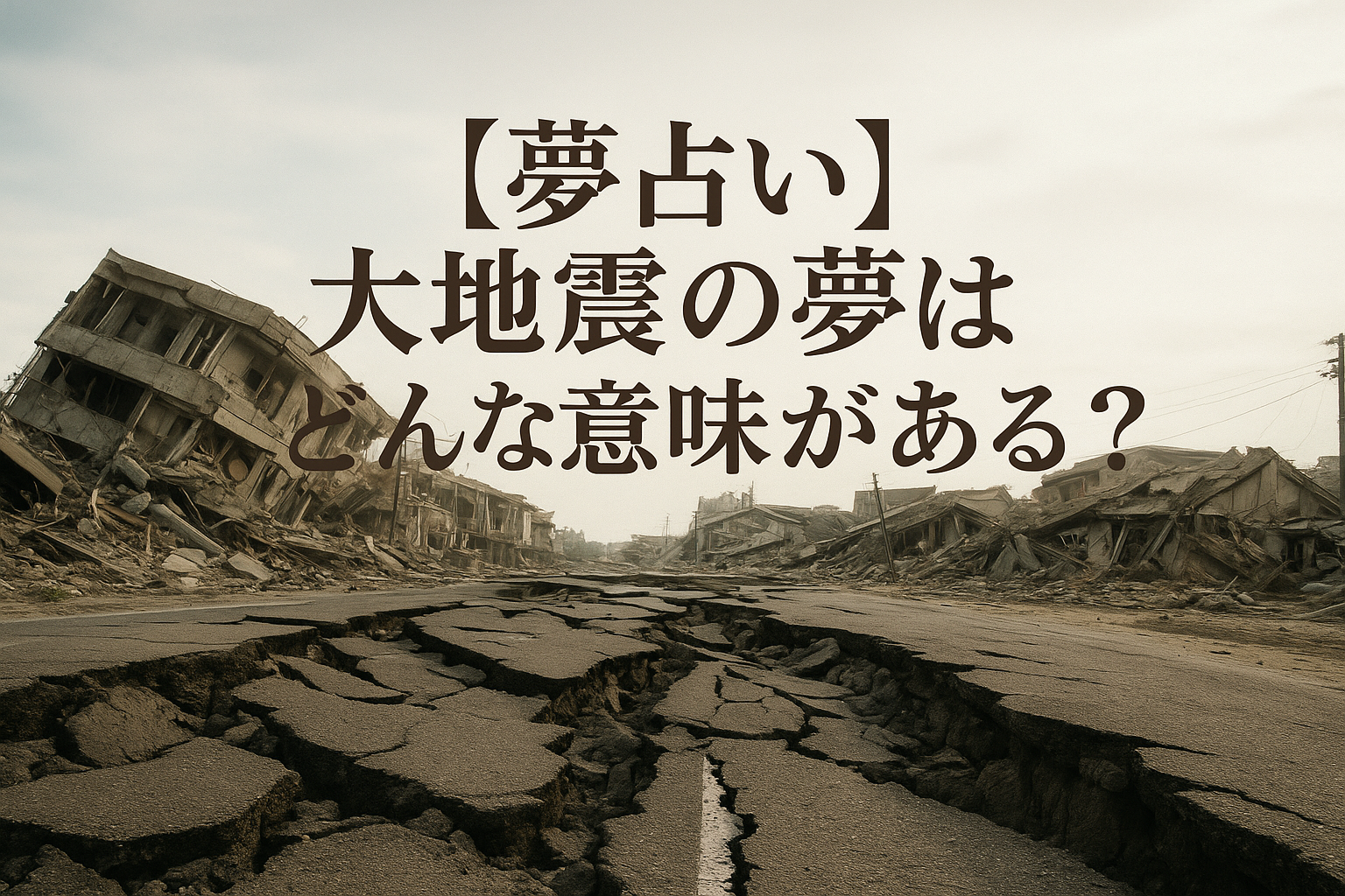 【夢占い】大地震の夢はどんな意味がある？
