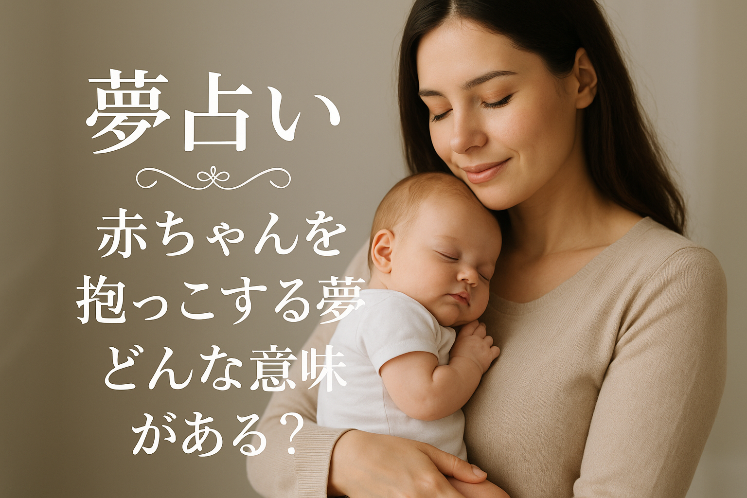 【夢占い】赤ちゃんを抱っこする夢はどんな意味がある？